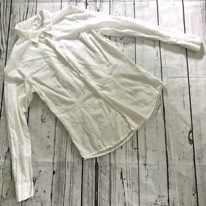 White 100% cotton button down lightweight shirt